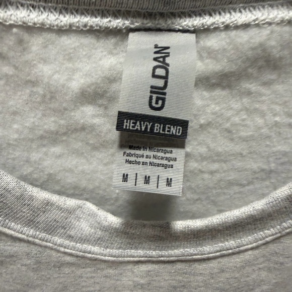 Gildan Gray Crewneck Sweatshirt with Red and Gold Kansas City Chiefs Logo - Picture 2 of 3